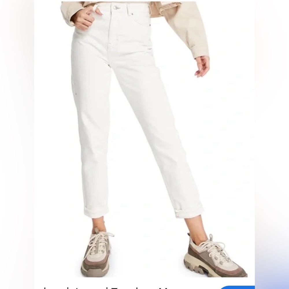 Top shop off white cropped jeans NWT